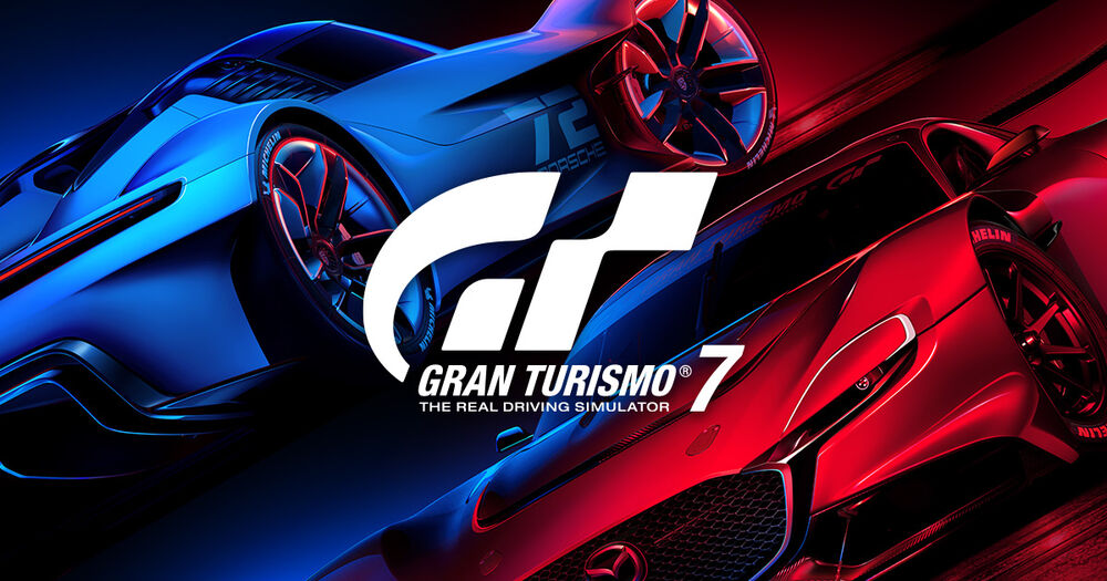 Gran Turismo 7 Live Player Counter And Statistics 2026 Gran Turismo 7 race scene with cars cornering on a circuit, illustrating an article on live player counts, monthly averages, Twitch viewership and revenue figures for 2026.